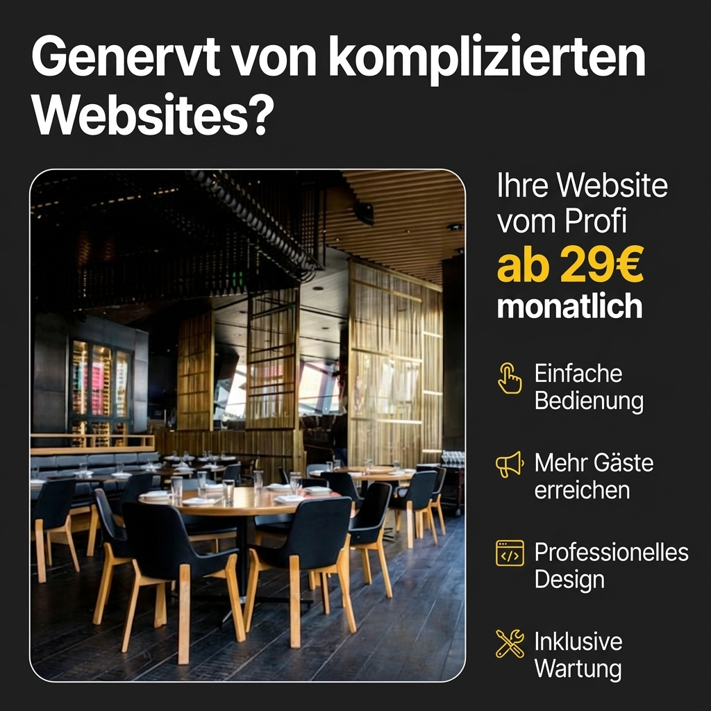 Social Media Anzeige – Restaurant Website ab 29€ monatlich von SocialBunnyMarketing
